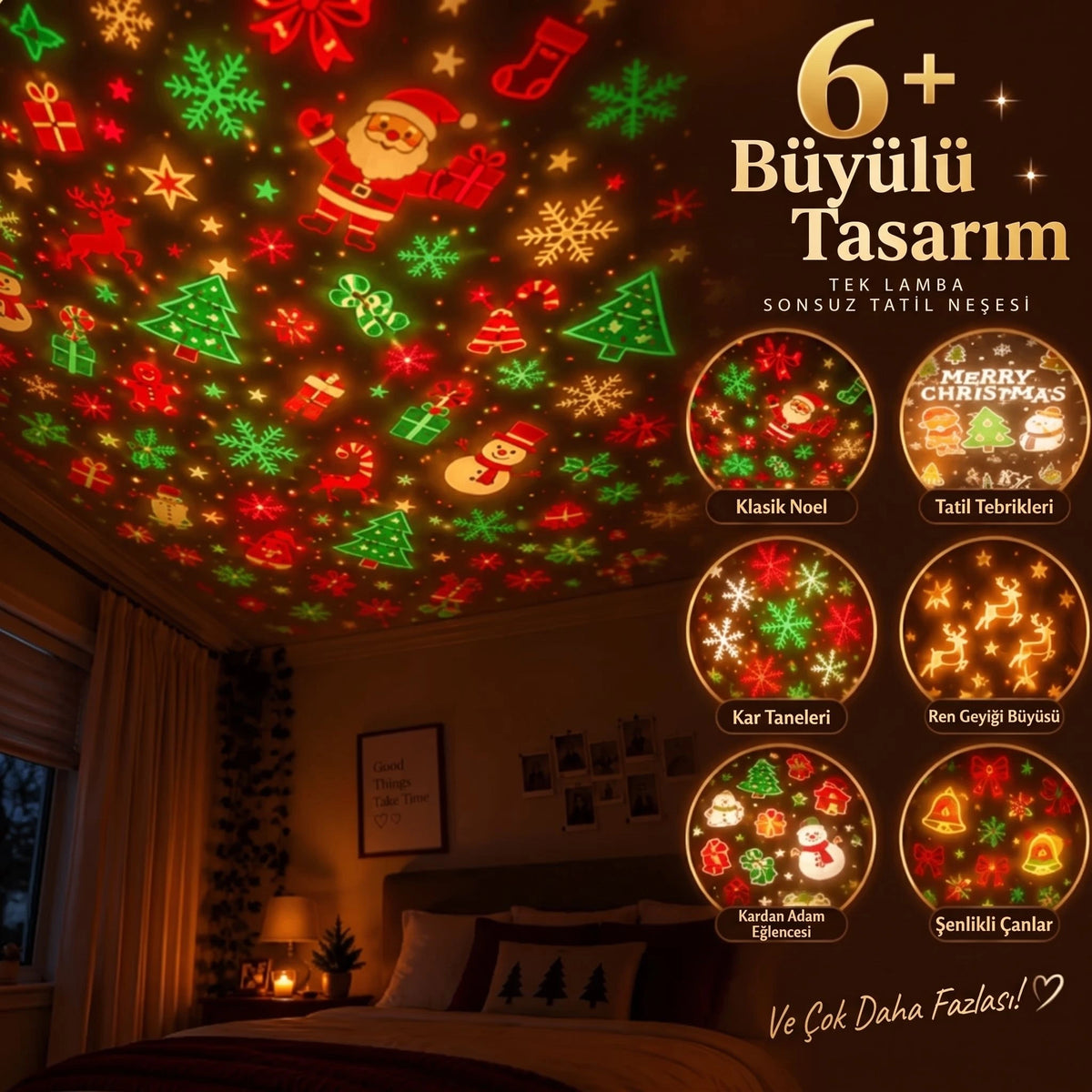 NoelGlow Yılbaşı Projektör
